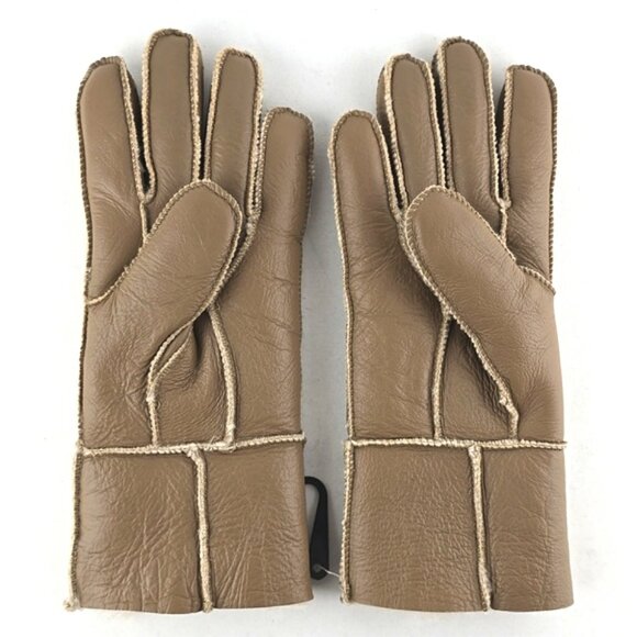 LAMO Women's 100% Premium Australian Sheepskin Genuine Tan Leather Gloves Size S - Picture 3 of 12